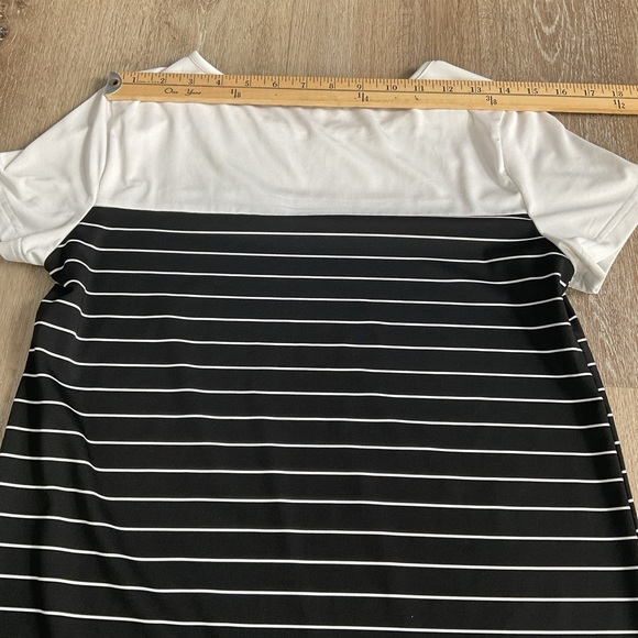 SHEIN - Short Sleeve Pullover Over Dress - Black & Cream - Ladies Size Small - Picture 5 of 9